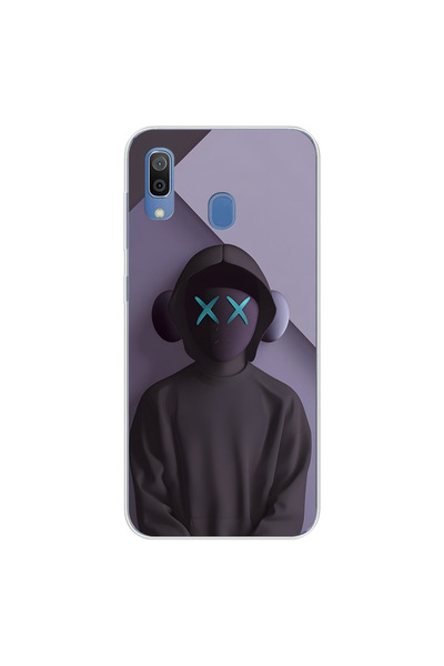 Dali Design حافظة شفافة متوافقة مع هاتف سامسونج جالاكسي A20 بتصميم No Face 2