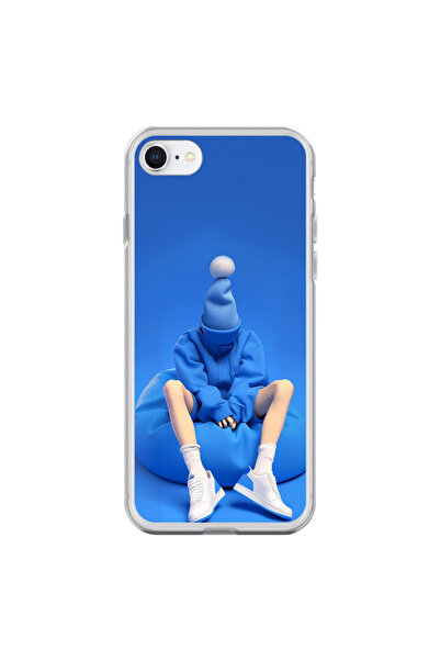 Dali Design حافظة شفافة متوافقة مع هاتف iPhone 7 بتصميم No Face 5