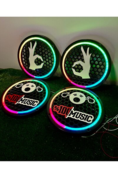 TREND 20CM Pixel Midrange Kapağı Kayar Ledli 358 Modlu Tasarımlı Özel Üretim 4LÜ Set Kumandalı