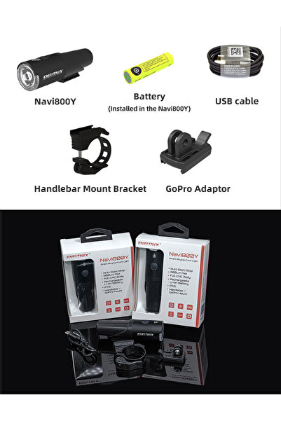 Choice Navi 800Y Enfitnix Navi800/800Y Bicycle Smart Headlights Road MTB Bike Smart Headlight USB Charge Wa