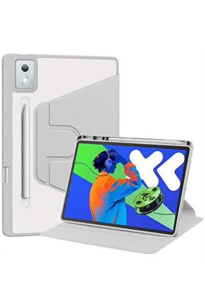 Generic Lenovo Idea Tab Pro 12.7 (2025) Leather Case with Auto Sleep/Wake, 360° Rotating Stand & Pencil Hol