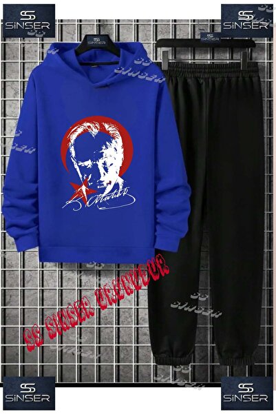 SS SİNSER Children's Unisex Special Printed Hooded Tracksuit Set with the Wor...