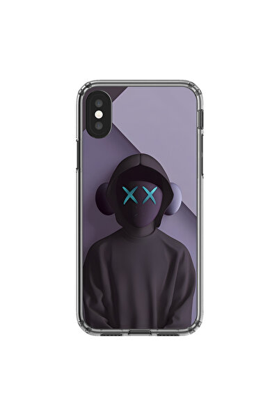 Dali Design حافظة شفافة متوافقة مع هاتف iPhone XS Max بتصميم No Face 2