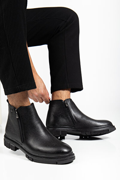 Daxtors Ανδρικές μπότες D555 από γνήσιο δέρμα, ανθεκτικές στο κρύο