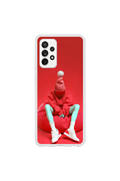 Dali Design حافظة شفافة متوافقة مع هاتف سامسونج جالاكسي A72 بتصميم No Face 7