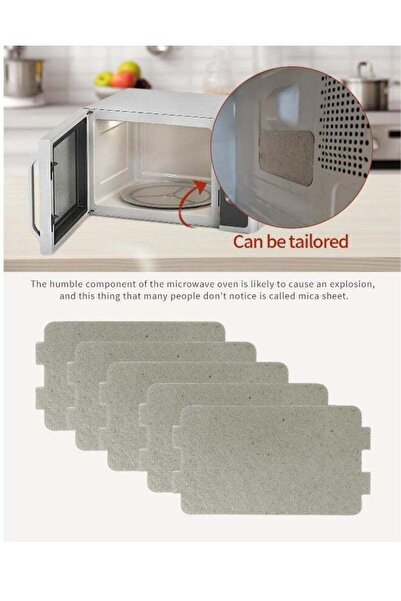 Generic Waveguide Cover, 5 Pcs Universal Microwave Oven Mica Plate Sheet, 117mm x 64mm