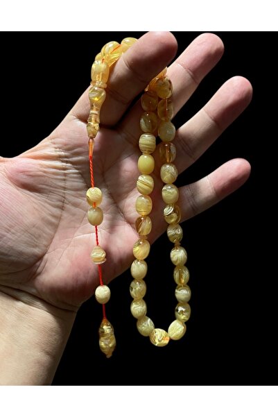 Trikala Muğellef drop amber prayer beads 11x9 mm: a symbol of elegance and no...