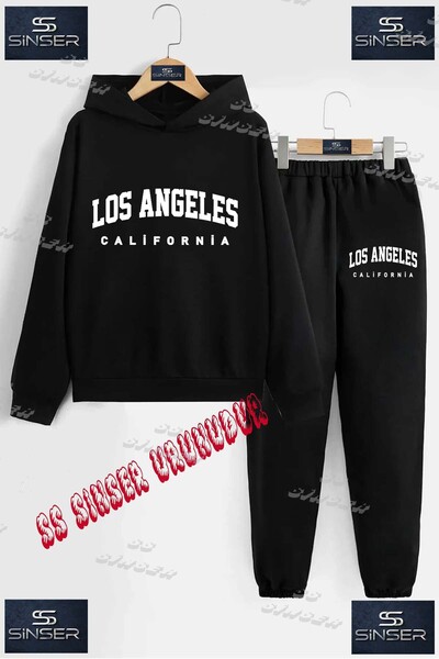 SS SİNSER Παιδικό Unisex Σετ Φόρμας με Κουκούλα "LOSANLEGELES CALIFORNIA WHIT...