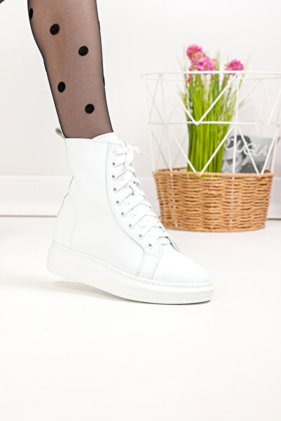 starlike Women's white genuine leather boots PCI080