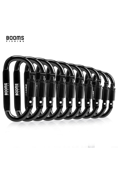 Choice 9 قطع سوداء من أذرع الصيد 1/9 قطع من حلقات النجاة على شكل حرف D ومشبك ...