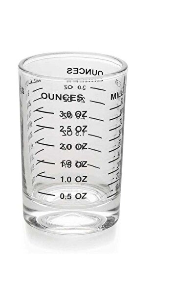 Generic Shot Glass Measuring Cup 3 Ounce (90ML) Heavy High Espresso Glass Cup - Black Line