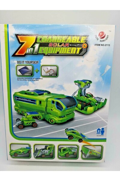 YÜREKÇE Çocuklar İçin Eğitici 7'si 1 Arada Değiştirilebilir Güneş Enerjili Ro...