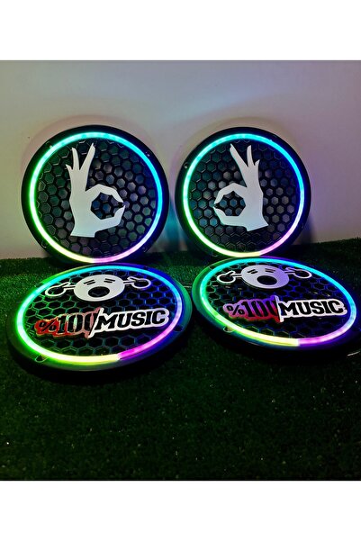 TREND 20CM Pixel Midrange Kapağı Kayar Ledli 358 Modlu Tasarımlı Özel Üretim 4LÜ Set Kumandalı