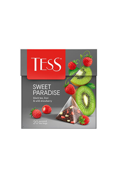 Tess BLACK TEA - Sweet Paradise wild strawberry (Pyramid 1.8gr*20) ،سويت بارا...