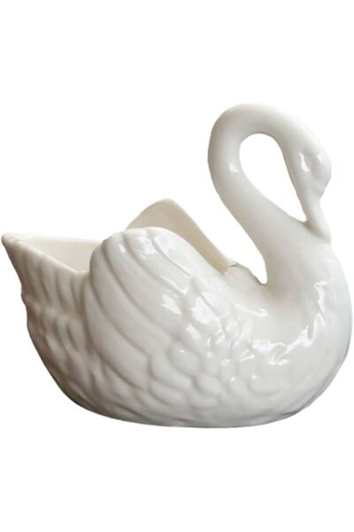 abnturk Kuğu Şekilli Diş Fırçası ve Macunluk Banyo Organizeri 12 x 14 cm