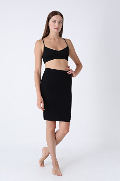 Serena Long black striped Stitch-Free skirt