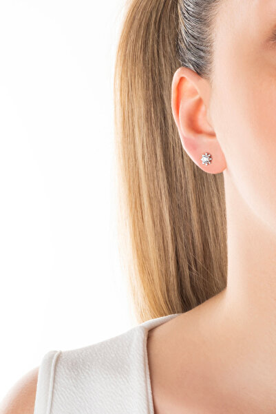 So CHIC... Sonsuzluk Çiçeği 18 Ayar Beyaz Altın Kaplama Gümüş Küpe