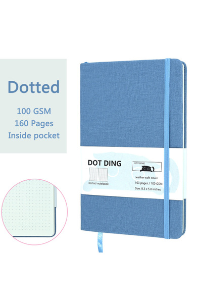 Choice دفتر ملاحظات منقط بغطاء قماشي على شكل رعاة البقر A5، 100 جرام لكل متر ...