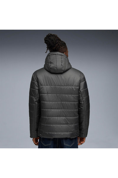 Puma Essentials Hooded Padded Erkek Gri Kapüşonlu Mont