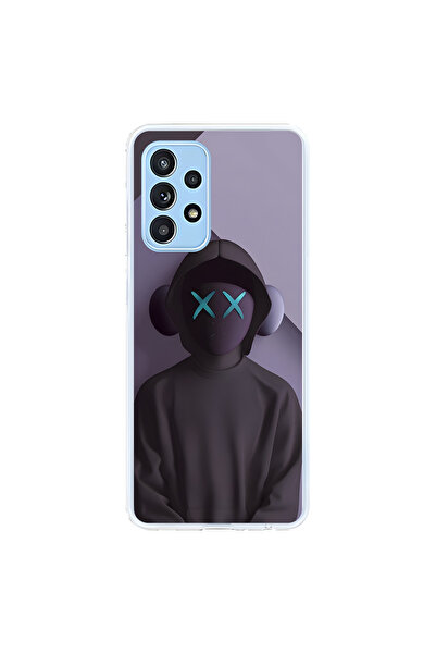 Dali Design حافظة شفافة متوافقة مع هاتف سامسونج جالاكسي A52 بتصميم No Face 2