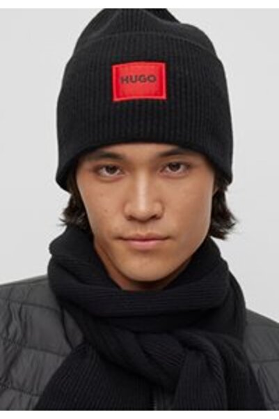 HUGO XAFF Unisex Beanie - Black