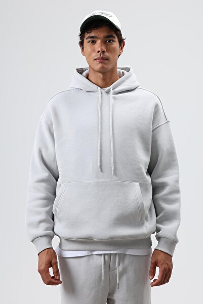 VAMOSCLO Basic Oversized Washable Hoodie Gray