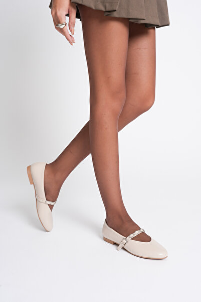 Silver Lady Patent Orthopedic Low-Heel Women's Casual Patent Leather Ballerinas with Accessories