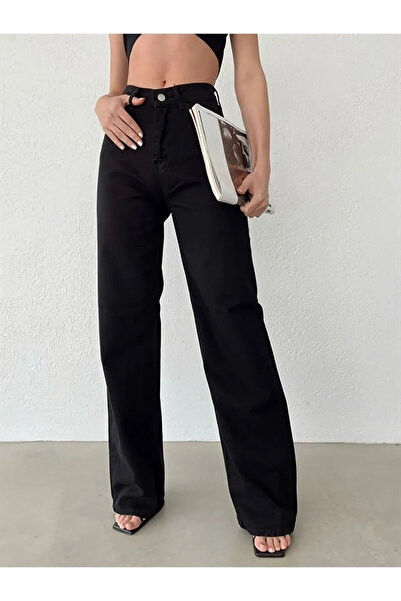 WODDİ Blugi Palazzo cu talie înaltă pentru femei Morena Rose 2026