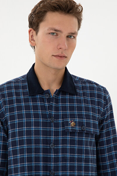 U.S. Polo Assn. Men's Indigo Long Sleeve Shirt 50316574-Vr028