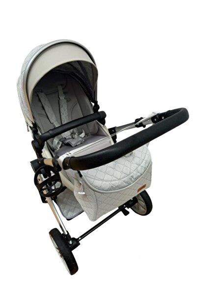 L-Sun 3-in-1 Egg Stroller with Integrated Carrycot and Car Seat, 0-36 months, Gray