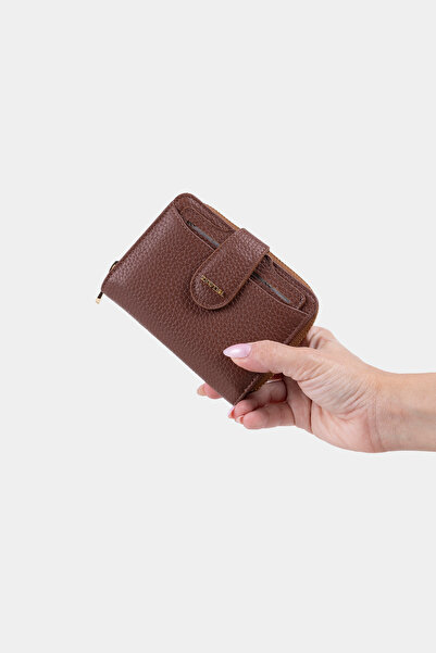 Lysande Genuine Leather Women's Wallet with Zipper and Card Holder Compartment, Stylish Mini Wallet