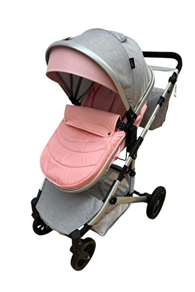 L-Sun 2-in-1 Baby Stroller (Bassinet & Seat), Reversible Handle, Suspension, 0-36 months, Pink