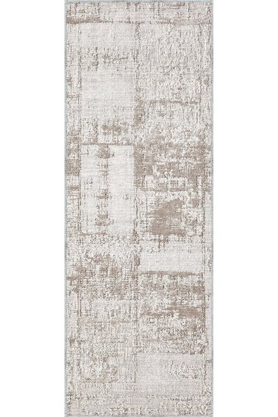 aren.HALI Sagrada Modern Krem Polyester ve Pamuklu Yıkanabilir Kaydırmaz Taban Dijital Baskı Halı