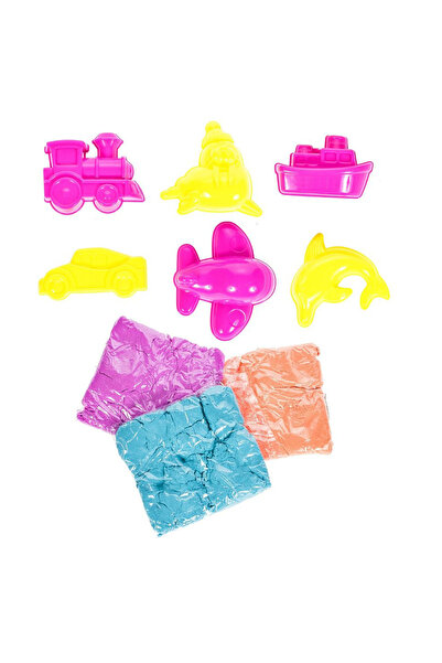 zola Σετ κινητικής άμμου, Ζόλα, 3 χρώματα x 200 γρ., 6 σχήματα μοντελισμού σε...