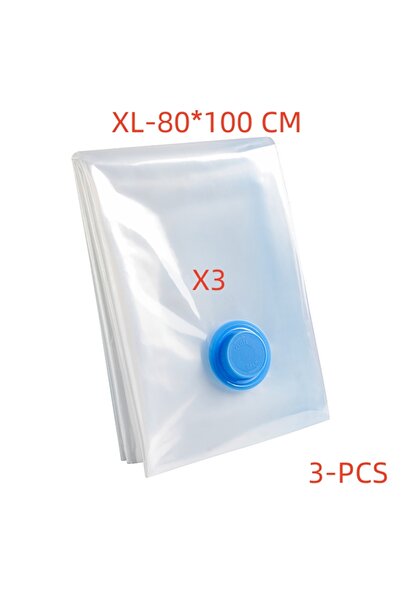 Choice XL-3PCS 3-5PCS Vacuum Bag and Pump Cover for Clothes Storing Large Plastic Compression Empty Bag Tra