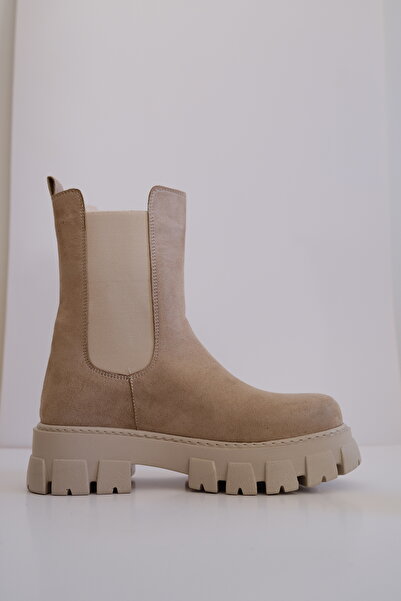 Munshoes Cizme de damă din piele intoarsa de lux