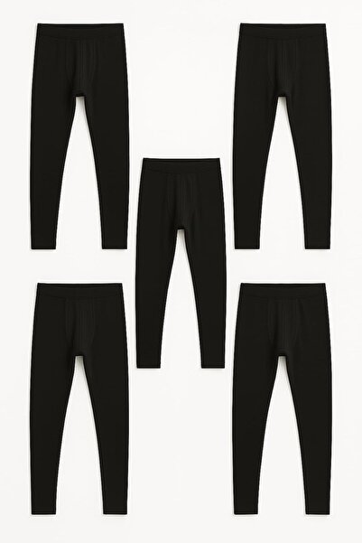 enmodaiçgiyim 5 чорних чоловічих термобілизни – зимові, еластичні, дихаючі, зберігають тепло тіла, зручні