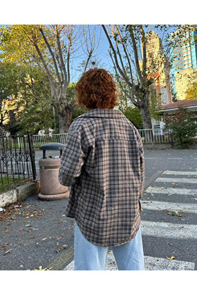Bak'ap Premium Trend Καρό Καφέ Χειμερινό Πουκάμισο