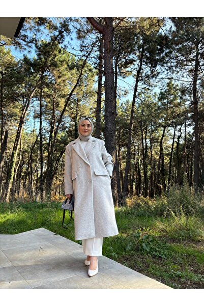 byalisdmr Premium Buttoned Long Coat - Gray