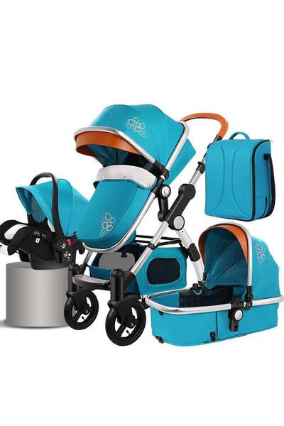 L-Sun 3-in-1 Multifunctional Stroller, Double Suspension, Car Seat Included