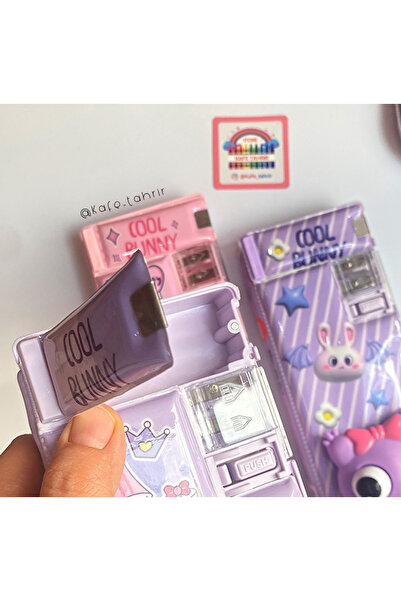 synshop Kuromi sukuşi squishy growing eye pencil sharpener magnetic cover pencil case pen holder gift