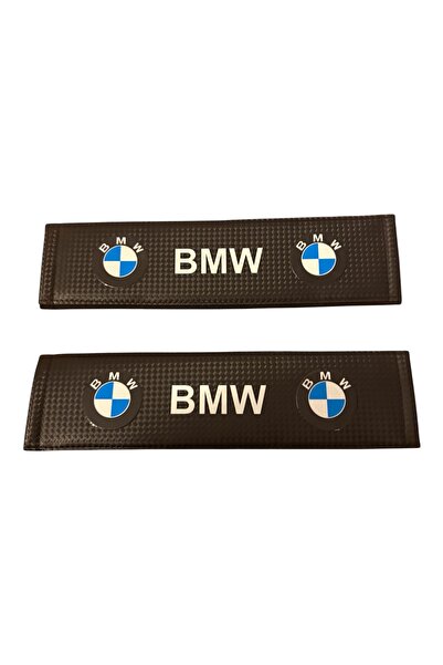 İKTUNING BMW KLASİK LOGOLU SUNİ DERİ EMNİYET KEMER PEDİ ( 2 ADET )