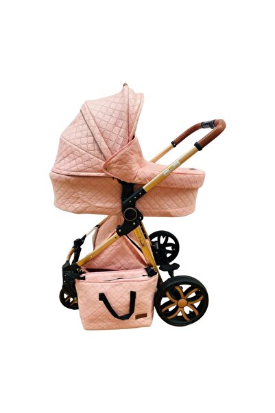 L-Sun 3-in-1 Luxury Reversible Stroller with Suspension - Pink
