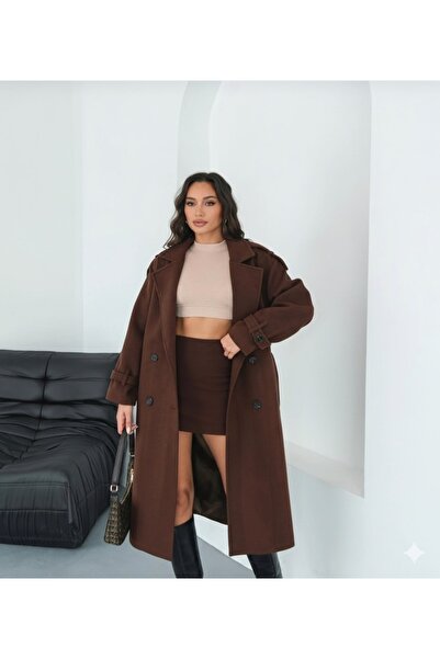 UnikaBoutigue Kadın Premium Kaşe Kaban