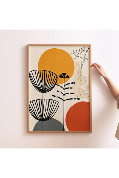 Tuba Decor Tablo dintr-o singură bucată cu rame din lemn pentru sufragerie, s...