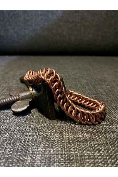 Ozelyn Craft Pers Örgüsü Saf Bakır Bileklik