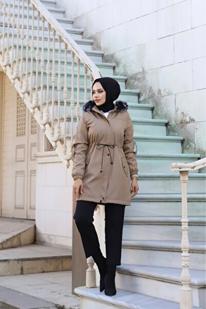 Vibeys Moda Winter Coat & Jacket with Fur Inside and Waterproof