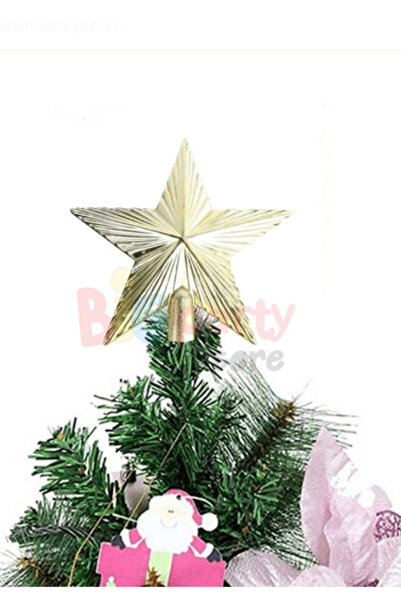 Erenle Yılbaşı Ağacı Süsü Ağaç Tepelik Yıldız 15 Cm Yeni Yıl Parti Malzemeleri