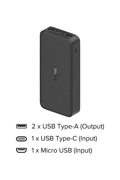 Generic Xiaomi 20000mAh High-Speed Charging Powerbank 18W Black