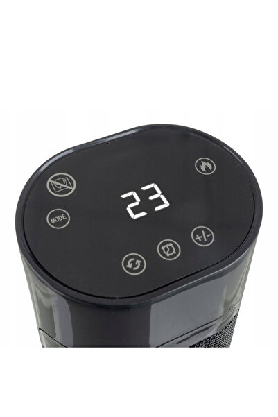 zola Aeroterma electrica tip turn, 2000W, efect semineu, termostat 10–49°C, temporizator 1-24h, 3 moduri